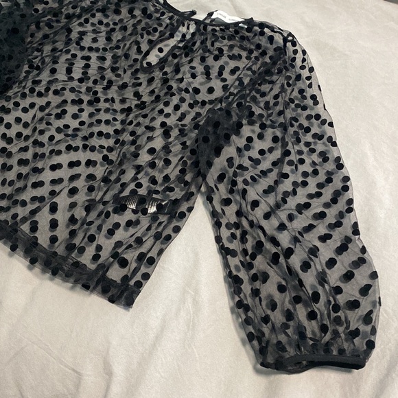 Samsoe & Samsoe Maddie polka-dot mesh top - Picture 4 of 5